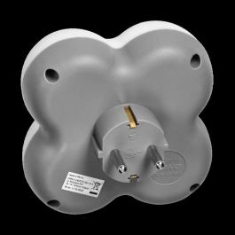 ORNO Ladrón de Pared con 4 Tomas Schuko y Conector OR-AE-13240(GS) - Enchufe Múltiple