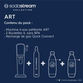 Sodastream SOD7290113766808 Máquina de Agua con Gas Paquete Arte Negro, Apta para Lavavajillas
