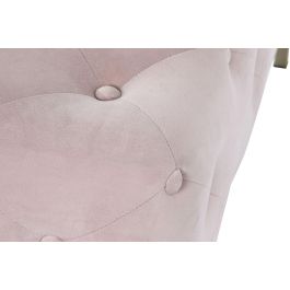 DKD Home Decor Descalzadora Rosa Dorado 100x45x100 cm Poliester Metal Capitone