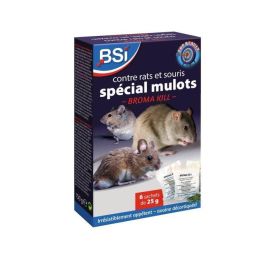 Antiratas, ratones y ratones de campo 150g - BSI - Eficacia radical - Avena atractiva - 6 sobres de cereales de 25g - Alta calidad Precio: 22.49999961. SKU: B1FW84RHXE