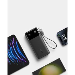 Anker A1384G11 PowerBank 20.000 mAh 30W, 1x USB-A, 2x USB-C, Cable USB-C incluido, Negro