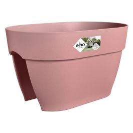 Elho Vibia Campana Flower Bridge 40 Maceta para Balcón Exterior Dusty Pink - L 26 x An 39 x Al 22 cm