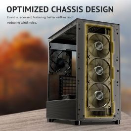 ANTEC FLUX SE Midi Tower para PC, Negro y Madera