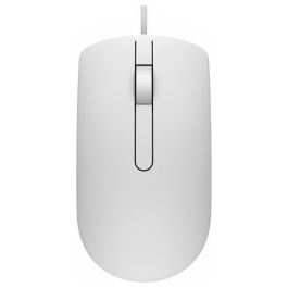 Dell MS116 Ratón Óptico USB Cableado Blanco 1000 DPI, Diseño Ergonómico y Conexión Plug-and-Play para Uso Profesional y Doméstico