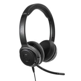 Targus AEH104GL Auriculares Diadema Inalámbricos y Alámbricos Bluetooth 5.0 USB-C 3.5mm con Micrófono Negro para Llamadas y Música