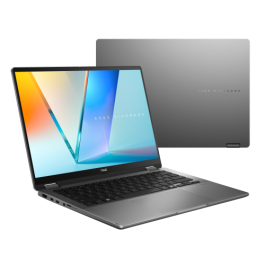 ASUS Vivobook 14 Flip OLED TP3407SA-QL064W Copilot+ PC Ordenador Portátil 14" WUXGA Intel Core Ultra 7 32GB RAM 1TB SSD Windows 11 Gris Teclado QWERTY Español