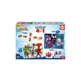Superpack 4 en 1 spidey y sus increíbles amigos (domino, puzzle 25, puzzle 50 e identiti) Precio: 10.7932. SKU: B17J93PSQX