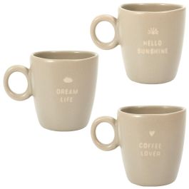 Home Deco Factory Taza Espresso con Mensaje 100 ml de Cerámica