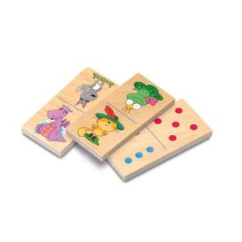 Cayro Domino Animales Juego de Mesa de Madera para Niños y Niñas a partir de 2 Años