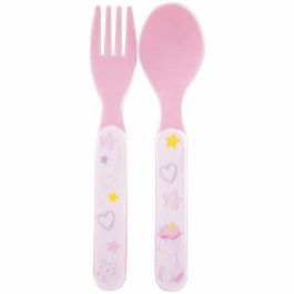 Fun House Set de Vajilla Infantil Unicornio 006319 - 2 Platos, 2 Cubiertos y 1 Peluche