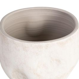 Macetero Crema Cerámica Decoración 40 X 40 X 40 cm