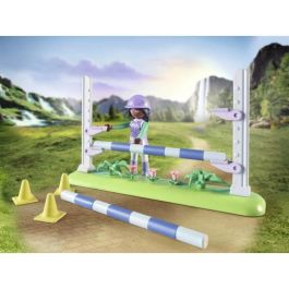 Playmobil PL71355 Set de Juego Zoe & Blaze con Carrera de Obstáculos - Caballos de la Cascada, con Obstáculos Modulares para Niños a partir de 5 años