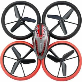 Flybotic Drone con control remoto FLY4891813848264, Cama para drones con parachoques, 17 cm, Rojo y Negro, a partir de 8 años