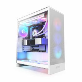 Nzxt NZX0810074845588 H7 Flow RGB Caja de Torre Media con Ventiladores RGB Incluidos, Color Blanco