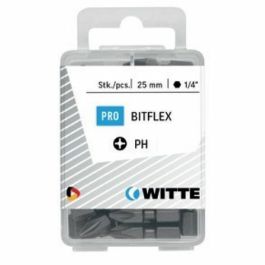 Juego de puntas WITTE PH 2 BITFLEX PH2 25 Unidades 25 Piezas