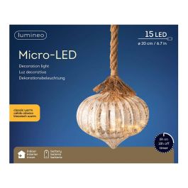 Luz colgante microled Ø20x21cm 15 LEDs blanco cálido IP20 interior con temporizador 6 horas