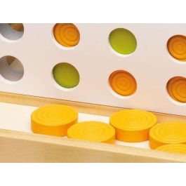 Juego acierta 4 de madera con 42 piezas. 2 jugadores. 28,5x17x4cm Juego acierta 4 de madera con 42 piezas. 2 jugadores. 28,5x17x4cm