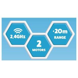 Ninco Moto de Agua Radio Control TREXX con 2 Motores, Emisora 2.4GHz y Batería 3.7V. Ideal para Niños +6 Años. 24.5x22x9 cm