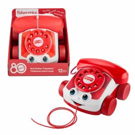 Fisher-Price JGG97 Teléfono Rojo Animado - Edición 80 Aniversario Mattel