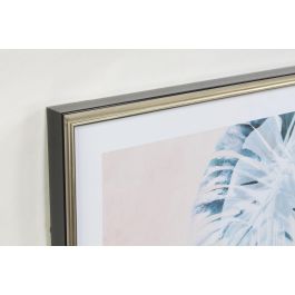 DKD Home Decor Cuadro Tropical Rosa Turquesa Negro 4 x 80 x 60 cm (3 Unidades)