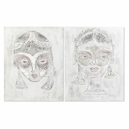 Cuadro Colonial DKD Home Decor Blanco Gris 3.7 x 100 x 80 cm (2 Unidades) Precio: 77.47872. SKU: S3028210