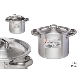 Kinvara Olla de Aluminio 14 cm 1.5 L, apta para gas y horno, color plata (Set de 6) Precio: 29.49999965. SKU: S3602010
