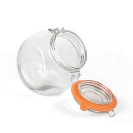 La Mediterranea Tarro Vidrio Clip 1000 ml con dimensiones 9.8 cm x 15 cm x 13.3 cm
