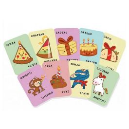 Blue Orange BLU1695823069022 Juego de Fiesta: Velocidad y Reflejos, Temática de Comida (Taco, Sombrero, Pastel, Regalo, Pizza)