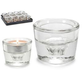 Portavelas de Cristal Transparente Giftdecor 6x4.3x6 cm (48 Unidades) Precio: 44.5000006. SKU: B1DQSMZ7XY