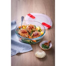 Pyrex PYR3426470284547 Juego de 3 Fiambreras Cook & Heat Vidrio Redondas con Válvulas de Vapor Aptas Microondas 1.1 L