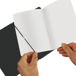 Herlitz Cuaderno de Notas flex A6, 40 hojas, Efecto Piel, FSC Mix, color topo
