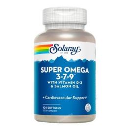 SOLARAY Super Omega 3 7 9 con Vitamina D3 120 Perlas | Salud Cardiovascular, Piel y Mucosas Precio: 41.5900001. SKU: B1G78GB238