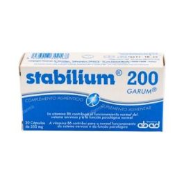Stabilium 200 Complemento Alimenticio para Fatiga y Sistema Nervioso con Garum Armoricum, 30 Cápsulas Precio: 14.5899996. SKU: B15477D22R