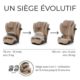 Cybex Gold Silla de coche Pallas G i-size CYB4063846543403, 76-150 cm, 9-50 kg, 15 meses-12 años, Beige almendra Plus