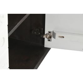 DKD Home Decor Buffet Moderno Marrón Oscuro y Blanco de Madera de Mango 150x43x80 cm con 3 Cajones, 2 Puertas y 2 Estanterías Desmontable