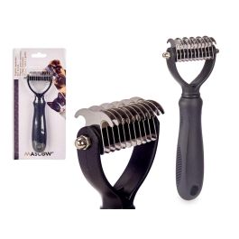 Cepillo para cuchillas de mascota con mango de silicona Mascow 6.5x17x3 cm - Negro (24 Unidades) Precio: 65.49999951. SKU: B1DYDFBNCP