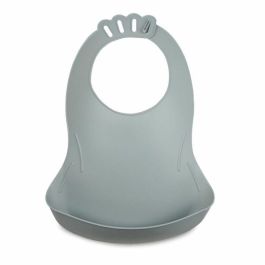Thermobaby AAAMI10104 Set de 2 Baberos Bibou Verde Celadón Charm Gris