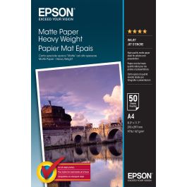 Epson Papel Mate de Alto Gramaje, A4, 50 Hojas de 167g. Matte Paper Heavy Weight Precio: 18.49999976. SKU: S8405047