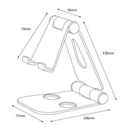 Aisens Soporte de Sobremesa Ajustable XL para Móvil y Tablet con 2 Pivotes, Aleación de Aluminio, Plegable y Compacto Aisens Soporte de Sobremesa Ajustable XL para Móvil y Tablet con 2 Pivotes, Aleación de Aluminio, Plegable y Compacto
