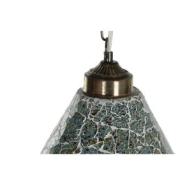 Lámpara de Techo Home ESPRIT Verde Azul cielo Metal Cristal 25 W 23 x 23 x 66 cm (2 Unidades)