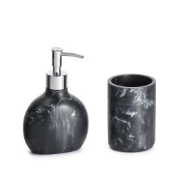 Baño Chic DKD Home Decor Negro 6 x 17 x 11 cm Set de 2