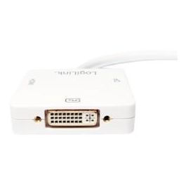 LogiLink CV0045A Adaptador Mini DisplayPort a HDMI DVI DisplayPort Blanco 1080p