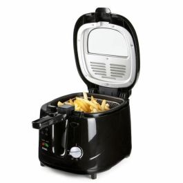 Domo DO461FR Freidora Eléctrica Classic 2.5L, 1800W, Cool Touch, Termostato Ajustable, Tazón Antiadherente, Negro