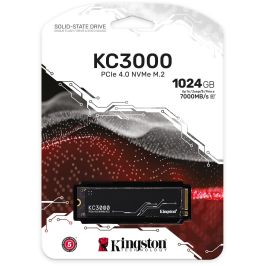 Kingston KC3000 M.2 1024 GB PCIe 4.0 NVMe SSD - 7000 MB/s Lectura, 6000 MB/s Escritura, 3D TLC, SKC3000S/1024G