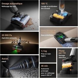 Mova Aspiradora Mopa y Escoba MOVA X4 PLUS Antienredos Limpieza Automática 100°C Succión 20 kPa