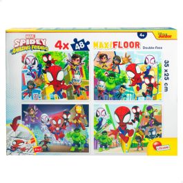 Set de 4 Puzzles Spidey 35 x 1,5 x 25 cm 48 Piezas (6 Unidades)