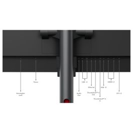 Lenovo Monitor ThinkVision P49w-30 49" Dual QHD (5120x1440) IPS 32:9 PBP KVM USB-C Thunderbolt 4 Ethernet