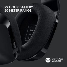 Logitech G G733 Auricular Gaming Inalámbrico con Micrófono Desmontable Blue VO!CE, RGB LIGHTSYNC, 29h Batería, para PC y Consola - Negro