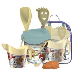 Unice Mochila Cubo Playa Castillo Paw Patrol 18 cm con Cedazo, Pala, Rastrillo y Moldes