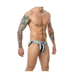 Tanga Mob Eroticwear Blanco Negro L Precio: 22.88999955. SKU: B13G22C55C